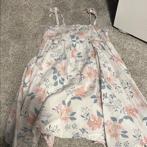 Floral Sundress with Pink and Blue Accents